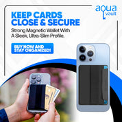 Magnetic Wallet with Phone Grip AquaVault Inc. AquaVault ChargeCard Flexsafe