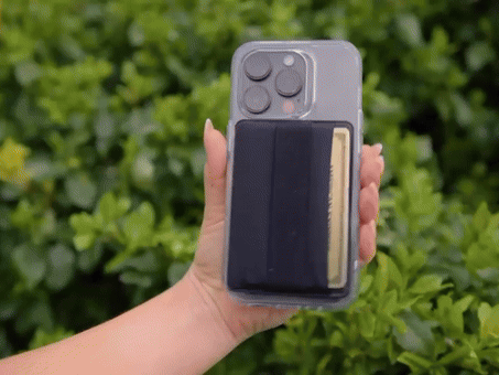 Magnetic Wallet with Phone Grip AquaVault Inc. AquaVault ChargeCard Flexsafe