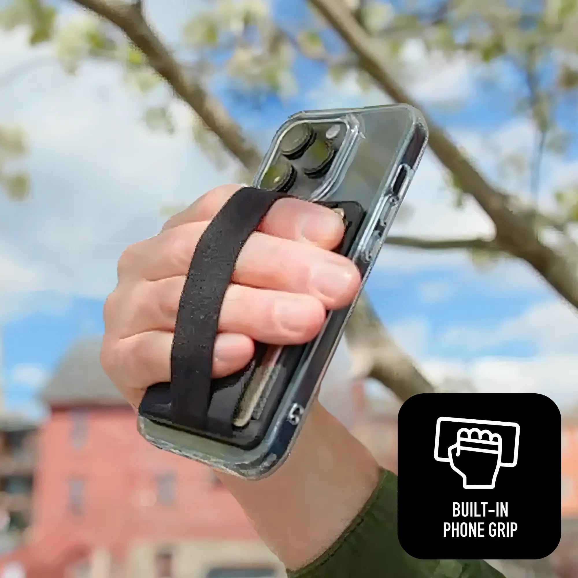 Magnetic Wallet with Phone Grip AquaVault Inc. AquaVault ChargeCard Flexsafe