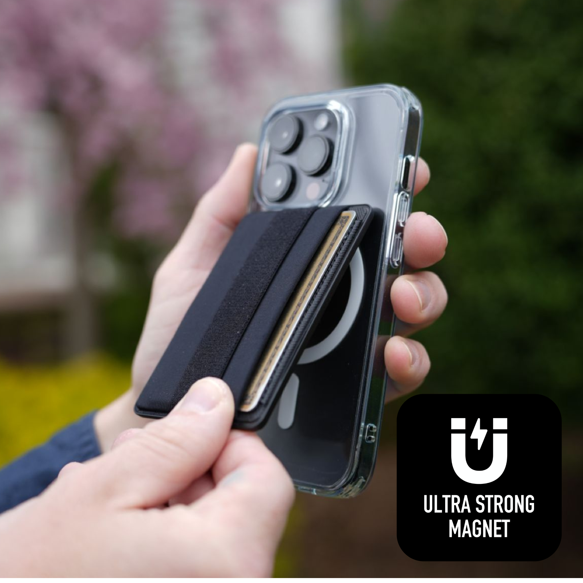 Magnetic Wallet with Phone Grip