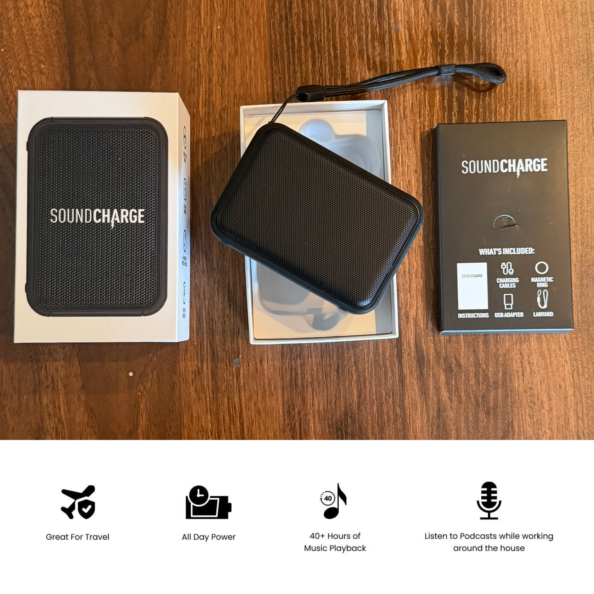 SoundCharge: Premium Portable Speaker & Power Bank