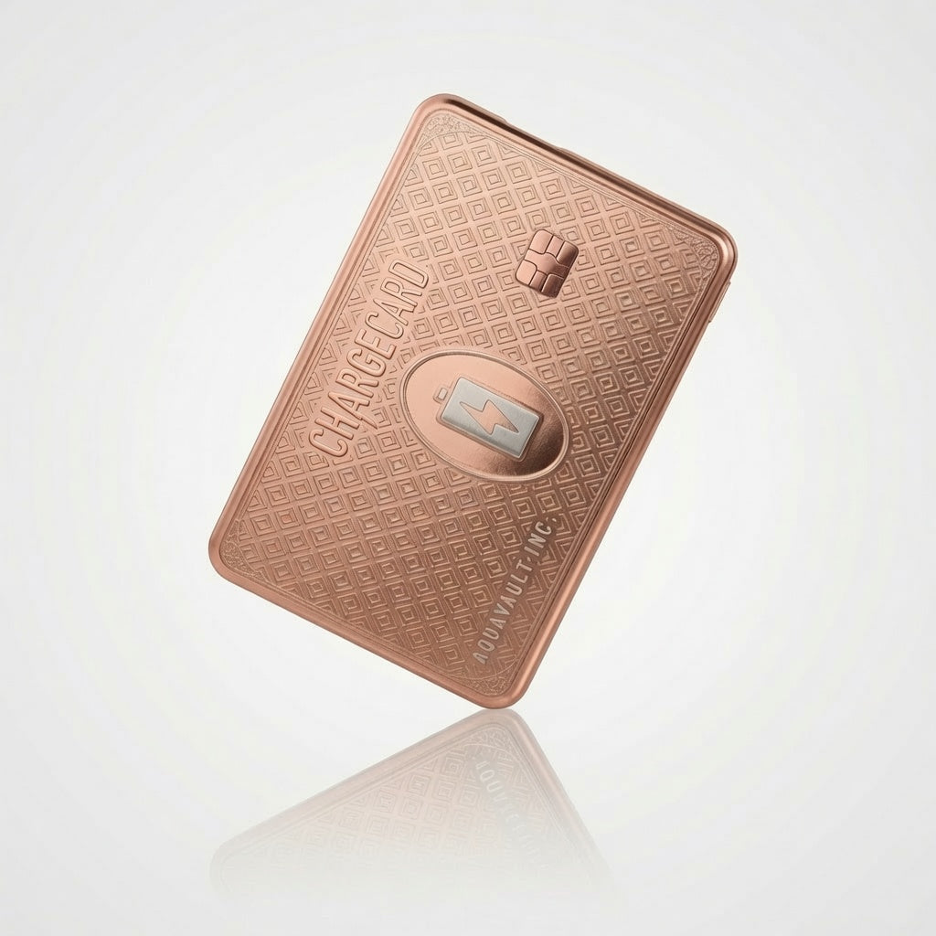 Rose gold phone case with embossed design on a light gray background