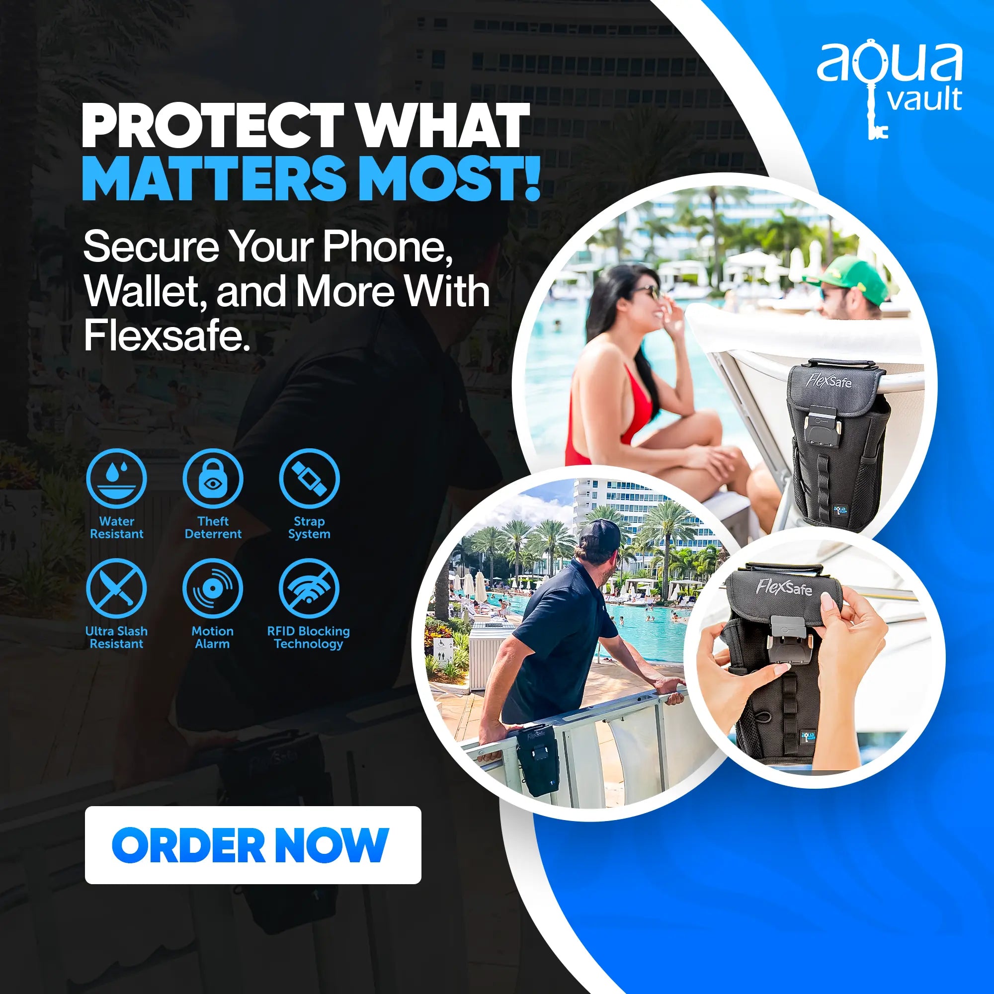 FlexSafe Portable Travel Safe AquaVault Inc. AquaVault ChargeCard Flexsafe