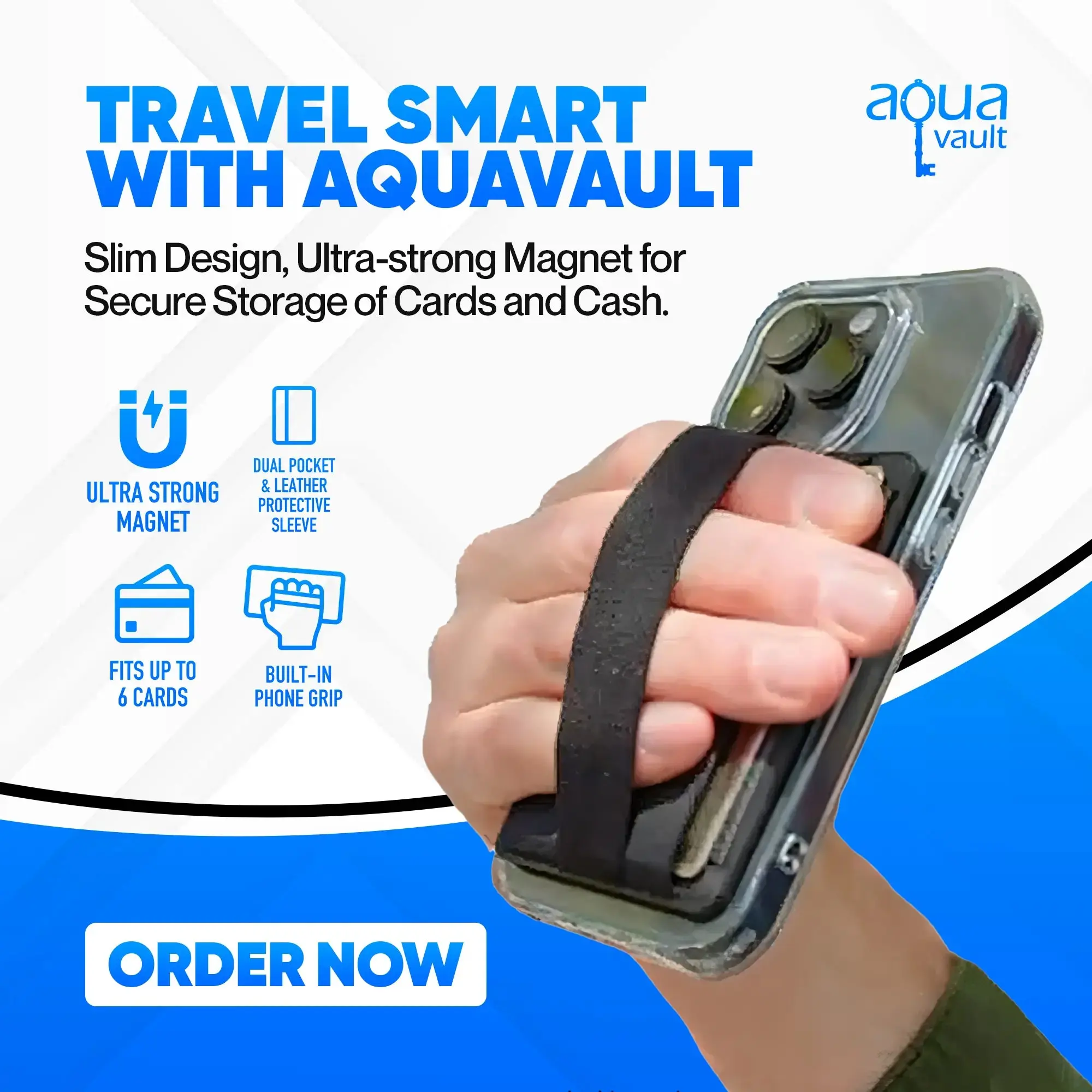 Magnetic Wallet (Special Offer) AquaVault Inc. AquaVault ChargeCard Flexsafe