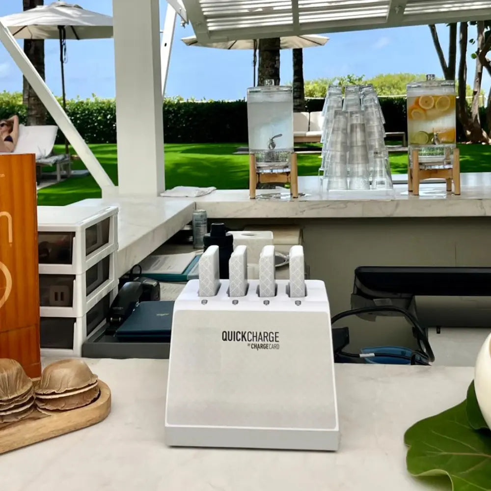 QuickCharge 4- Port Guest Charging Station AquaVault Inc. AquaVault ChargeCard Flexsafe