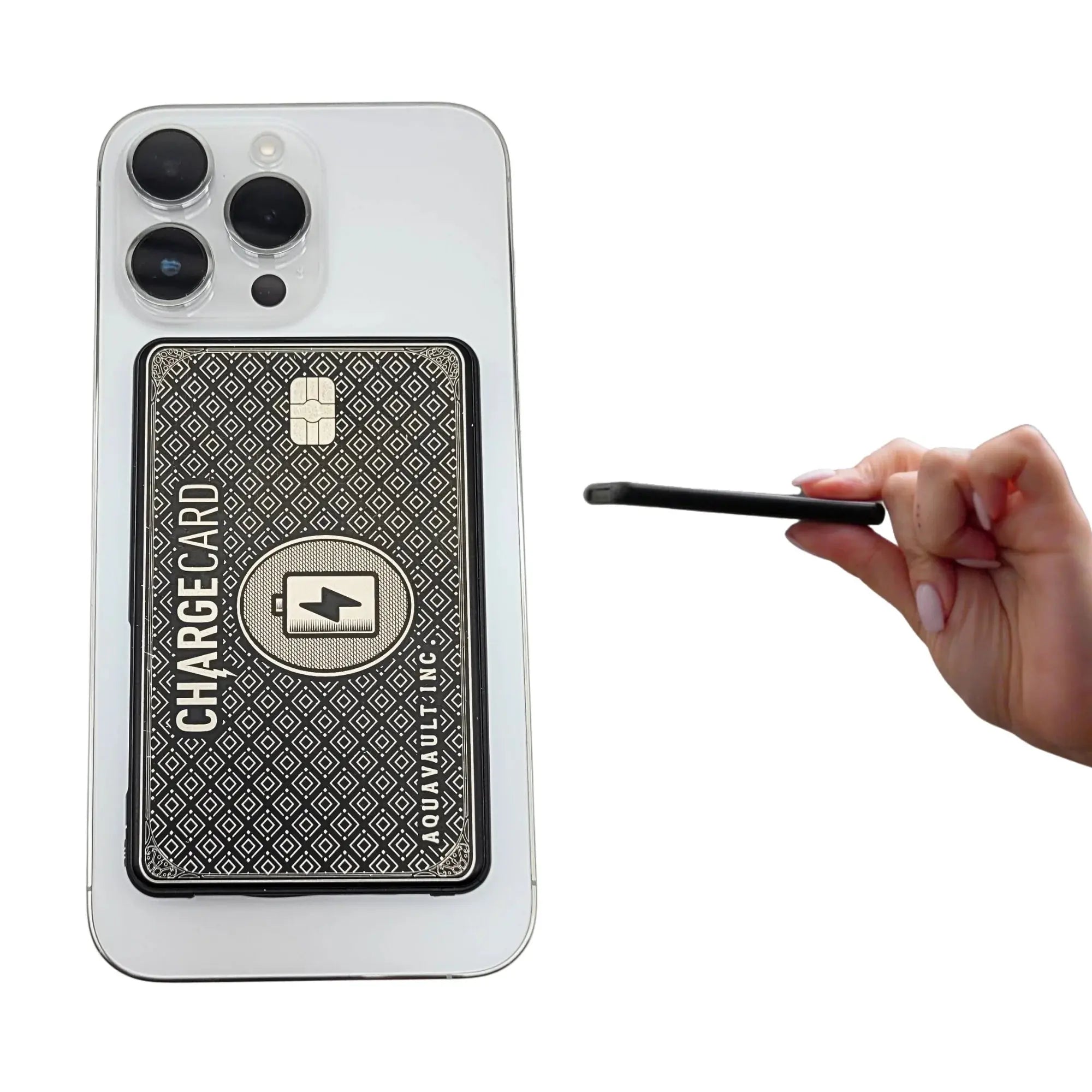 Wireless Magnetic Portable Charger AquaVault Inc. AquaVault ChargeCard Flexsafe